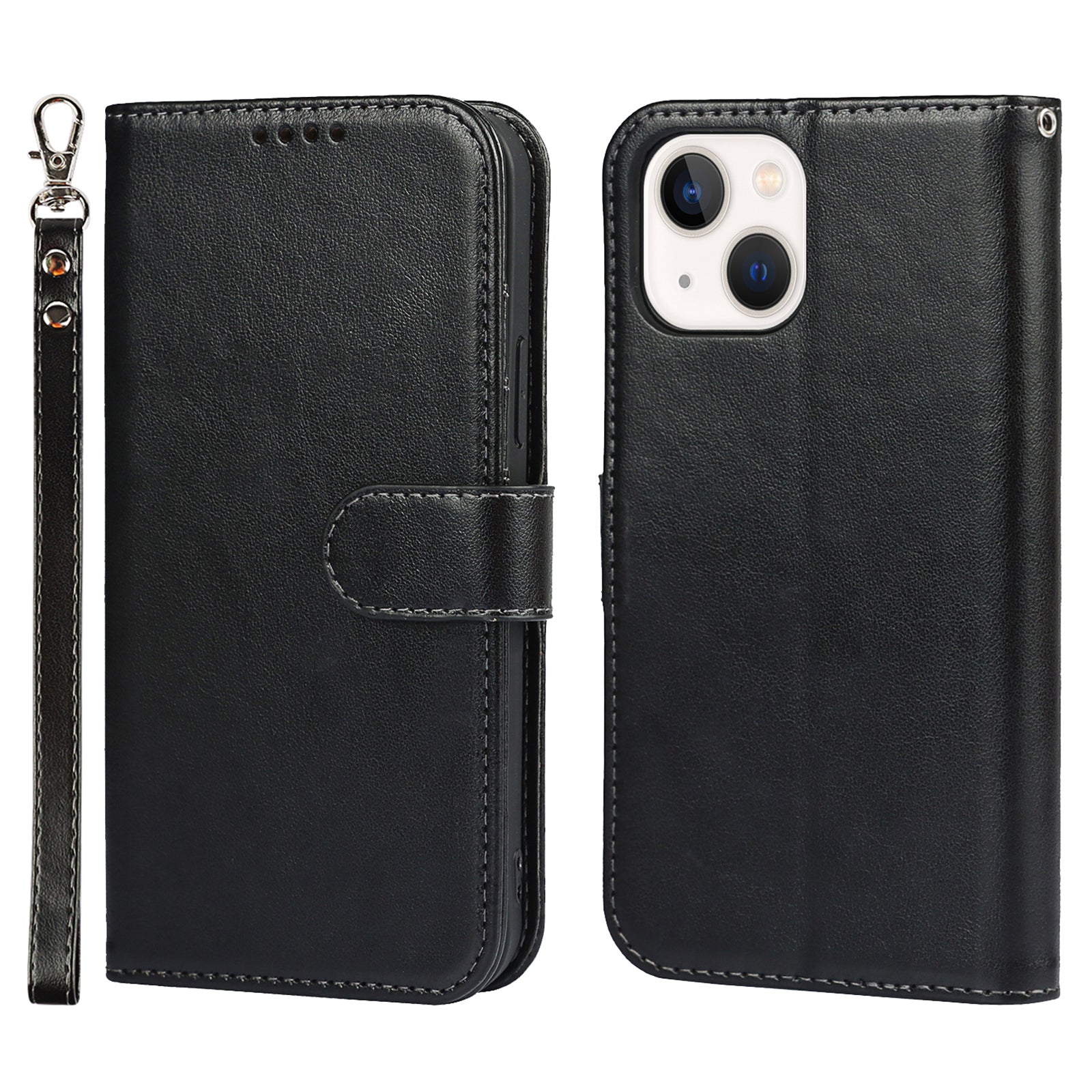 Pro iPhone 14 Plus PU kožené pouzdro na peněženku na telefon R61 Texture Felled Seam Cover Pro iPhone 14 Plus PU kožené pouzdro na peněženku na telefon R61 Texture Felled Seam Cover